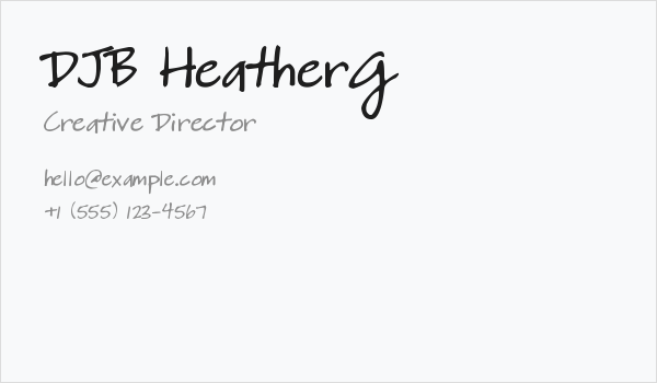 DJB HeatherG Business Card