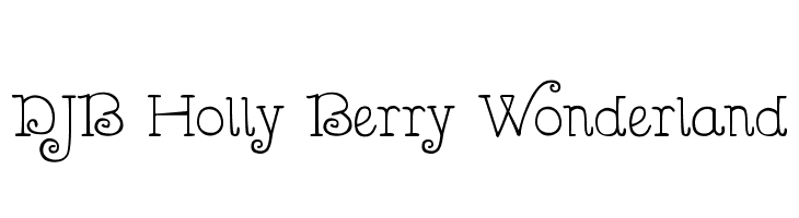 DJB Holly Berry Wonderland  免费字体下载