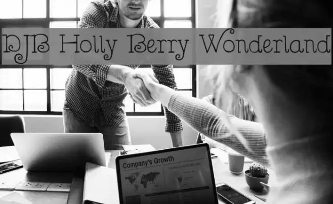 DJB Holly Berry Wonderland Font examples