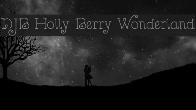 DJB Holly Berry Wonderland Font examples