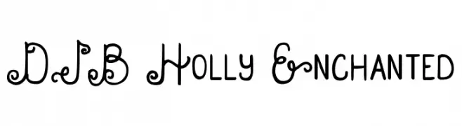 DJB Holly Enchanted  Frei Schriftart Herunterladen
