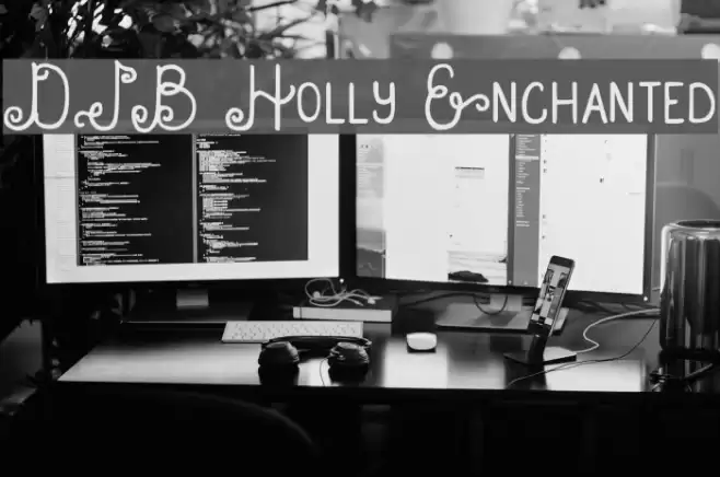 DJB Holly Enchanted Font examples