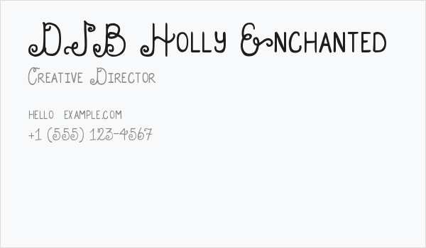 DJB Holly Enchanted Business Card