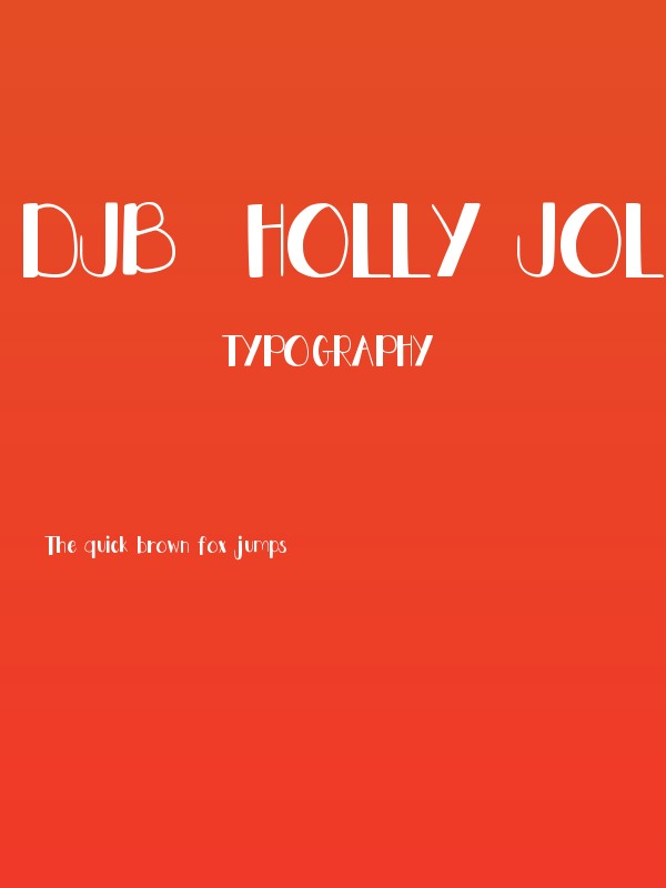 DJB  Holly Jolly Bold Poster