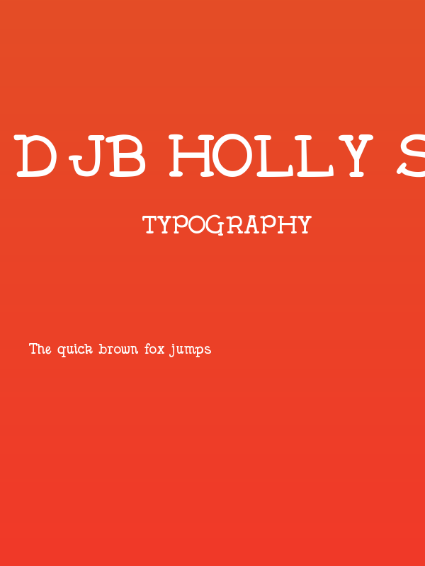 DJB Holly Serif Bold Poster