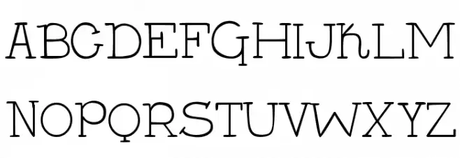 DJB Holly Serif Caratteri MAIUSCOLE