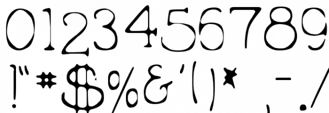 DJB Holly Typed 2 Much Font OTHER CHARS