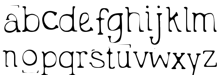 DJB Holly Typed 2 Much Font LOWERCASE