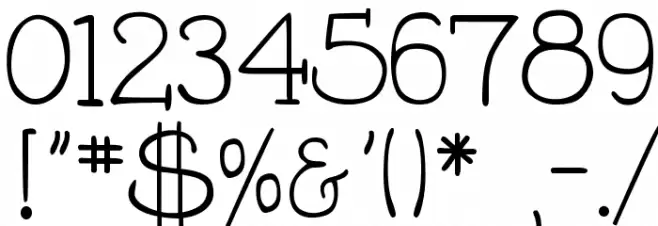 DJB Holly Typed Font OTHER CHARS