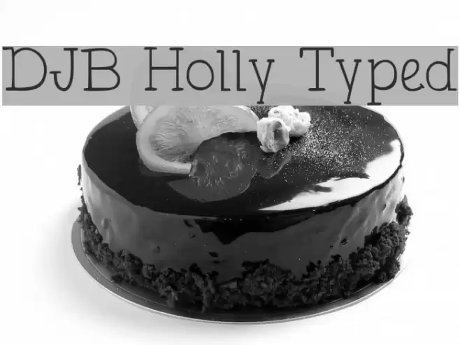 DJB Holly Typed Font examples