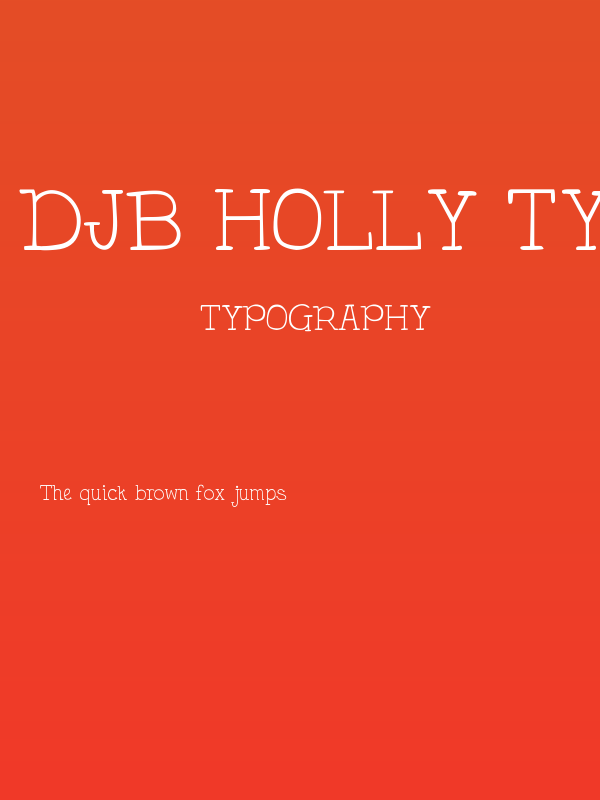 DJB Holly Typed Poster