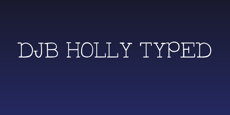 DJB Holly Typed Social Header