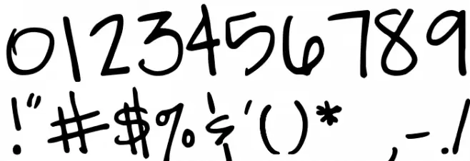 DJB How Cute Am I Font OTHER CHARS