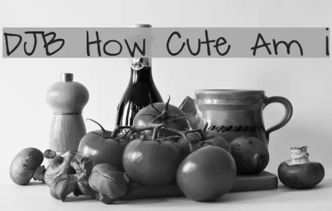 DJB How Cute Am I Font examples