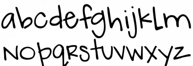 DJB How Cute Am I Schriftart Kleinbuchstaben