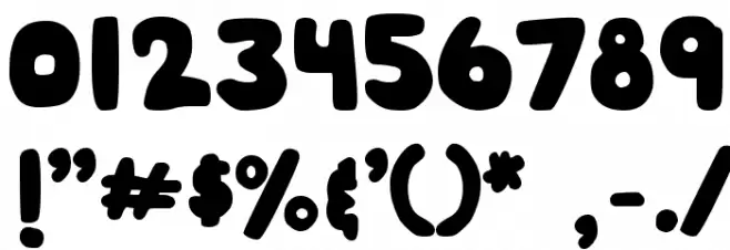 DJB Hunky Chunk Bold Font OTHER CHARS