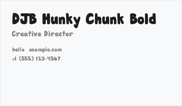 DJB Hunky Chunk Bold Business Card