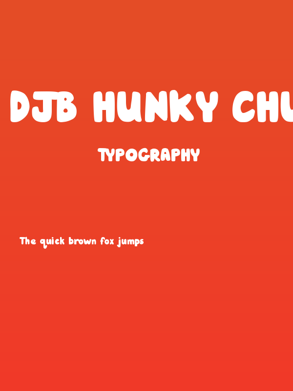 DJB Hunky Chunk Bold Poster
