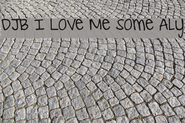 DJB I Love Me Some Aly Font examples