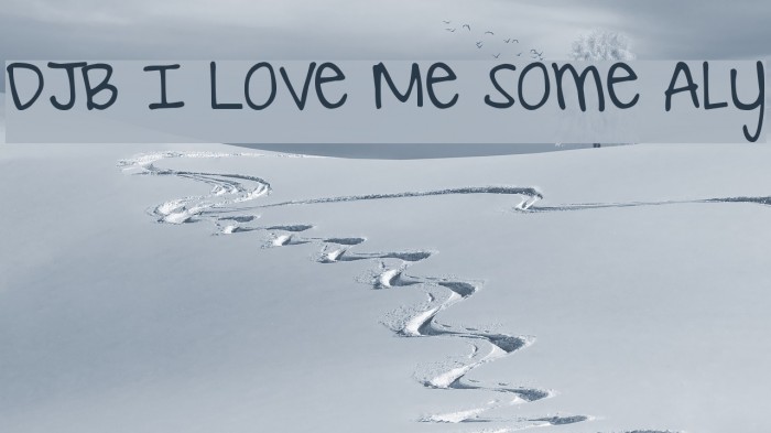 DJB I Love Me Some Aly Font examples