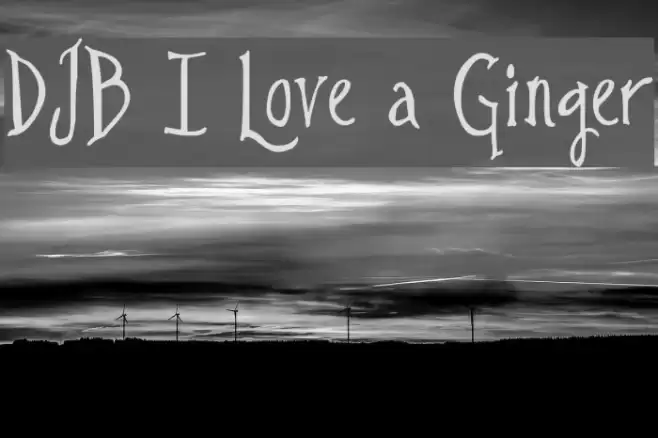 DJB I Love a Ginger Font examples