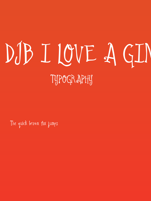 DJB I Love a Ginger Poster