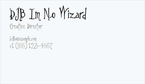 DJB Im No Wizard Business Card