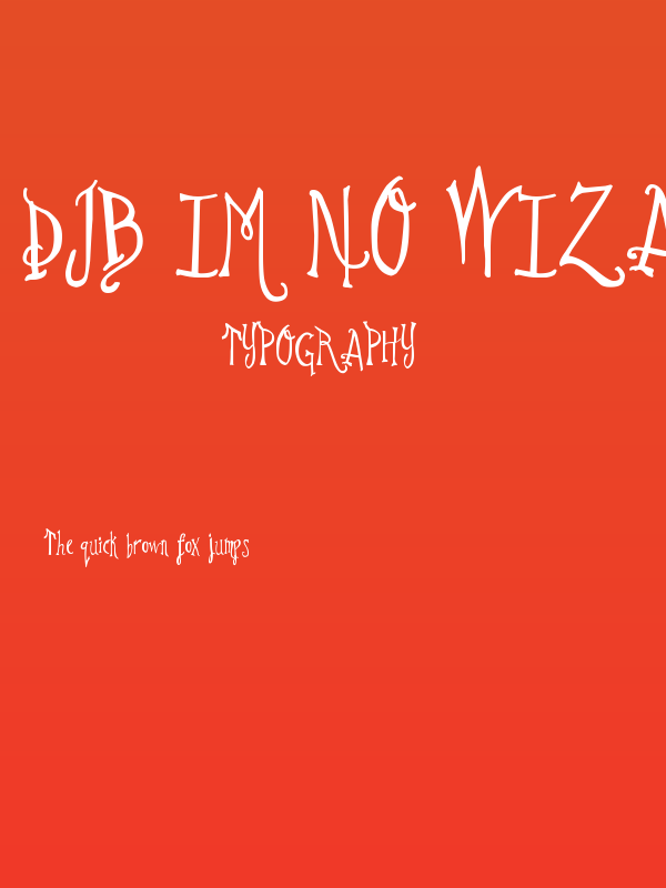 DJB Im No Wizard Poster