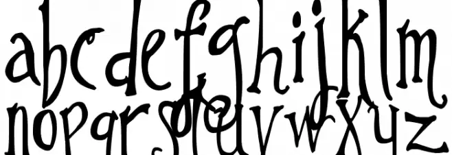 DJB Im No Wizard Schriftart Kleinbuchstaben