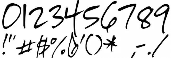 DJB In Such a Rush Font OTHER CHARS