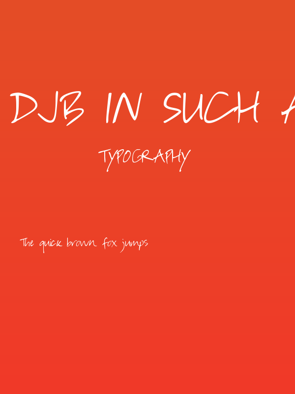 DJB In Such a Rush Poster