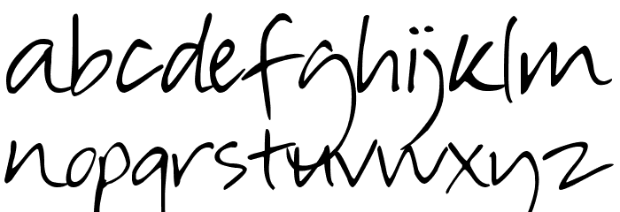 DJB In Such a Rush Font LOWERCASE