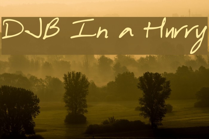 DJB In a Hurry Example 3