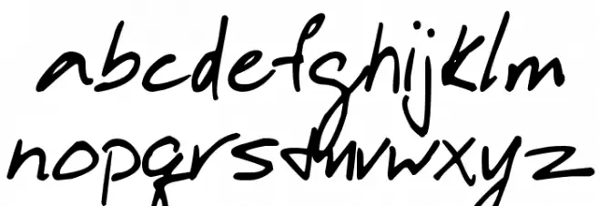DJB In a Hurry フォント 小文字