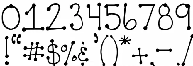 DJB It's Full of Dots Straight Font OTHER CHARS