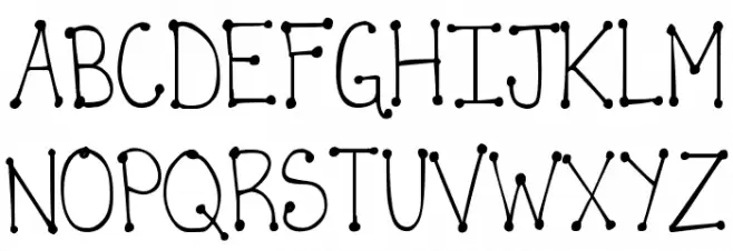 DJB It's Full of Dots Straight Font Litere mari