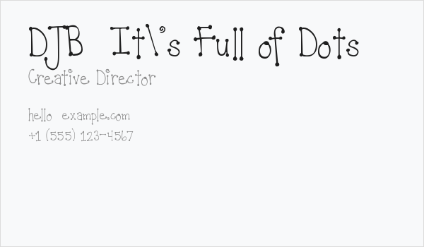 DJB  It's Full of Dots Business Card