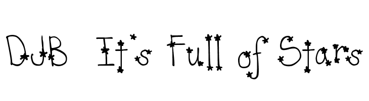 DJB  It's Full of Stars  font caratteri gratis