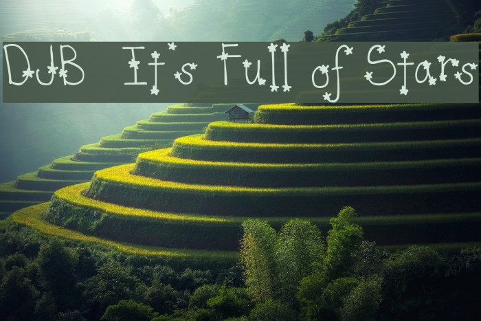 DJB It's Full of Stars Font examples