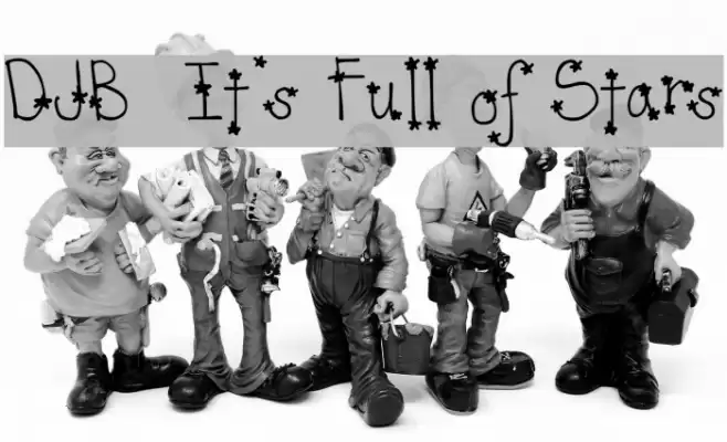 DJB  It's Full of Stars Font examples
