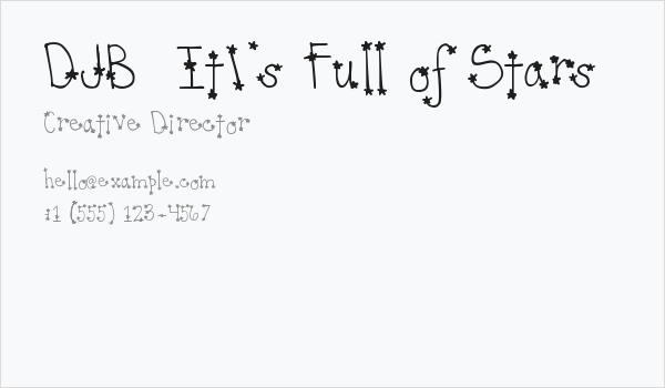 DJB  It's Full of Stars Business Card