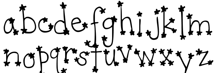 DJB It's Full of Stars Font LOWERCASE
