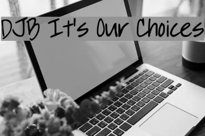 DJB It's Our Choices Font examples
