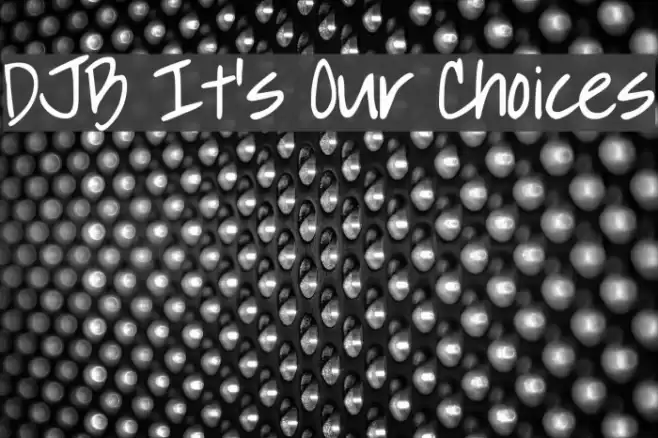 DJB It's Our Choices Font examples