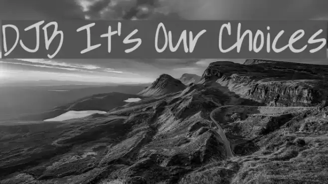 DJB It's Our Choices Font examples