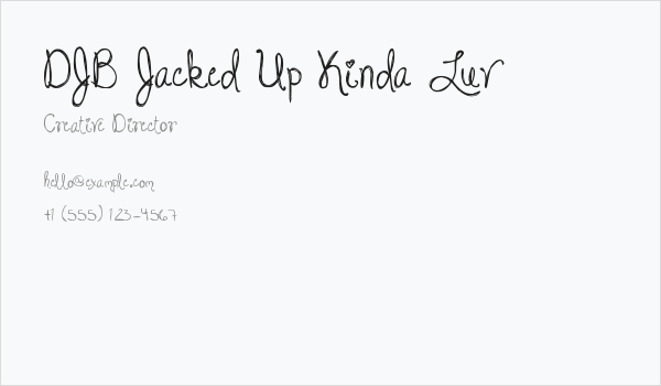 DJB Jacked Up Kinda Luv Business Card