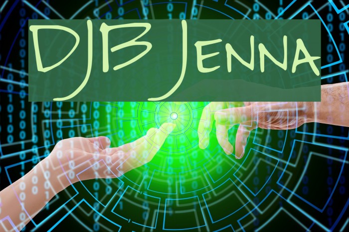 DJB Jenna Font examples