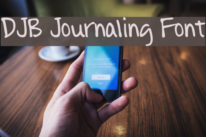 DJB Journaling Font Font examples