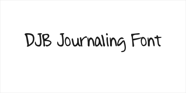 DJB Journaling Font Logo