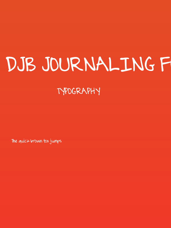 DJB Journaling Font Poster